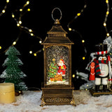 LED Christmas Snow Globe Music Box Lantern