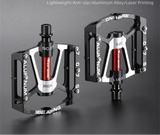 NNEOBA 3-Bearing CNC Aluminum Bike Pedals Anti-Slip Black