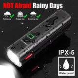 NNEOBA USB Rechargeable Bicycle Light Set Black