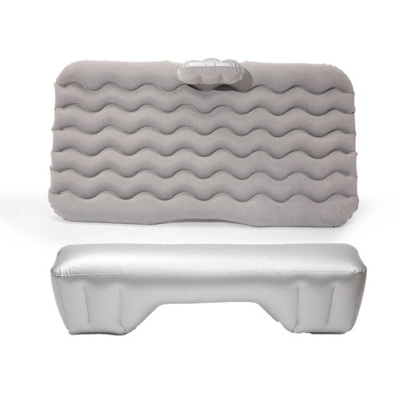 NNEOBA Universal Car Air Inflatable Travel Mattress Back Seat Bed with Pillow Grey
