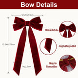 Velvet Ribbon Bow Christmas Ornaments