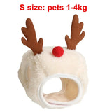 Christmas Pet Santa & Reindeer Hat with Bandana Bib Scarf