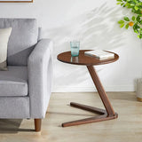 NNEOBA Solid Wood Round Side Table