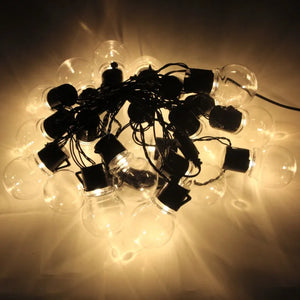 NNEOBA G50 LED Fairy String Lights - Outdoor Garden Patio Christmas Decor (5m, Warm White/Clear)