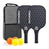 USAPA Approved Fiberglass Pickleball Paddle Set with 4 Balls