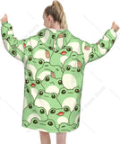 NNEOBA Cute Frog Plush Wearable Blanket Hoodie