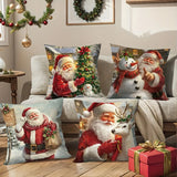 Christmas Throw Pillow Cover Set of 4 Decorative Pillowcases