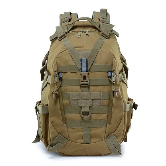 NNEOBA 40L Tactical Camping Backpack Waterproof Molle Khaki