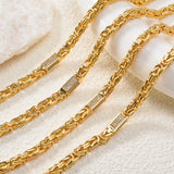 18K Gold-Plated Snake Chain Necklace – Elegant Women's Fashion Jewelry (24-Inch)