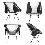 NNEOBA Camping Folding Moon Chair Black