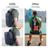 NNEOBA Slim Expandable Laptop Backpack Dark Grey