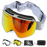 NNEOBA Magnetic Ski Goggles Double Layer Polarized Lens