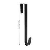 30cm Black Metal Wreath Hanger Rust-Resistant Door Hook
