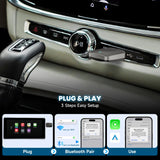 NNEOBA Wired to Wireless CarPlay Android Auto Adapter Black