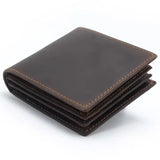 Genuine Leather Men's Short Wallet