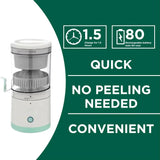 NNEOBA USB Rechargeable Electric Fruit Juicer Single Auger Juice Extractor White