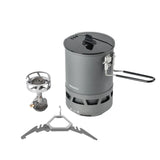 NNEOBA Camping Gas Stove with Pot Burner Grey