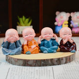 NNEOBA 4Pcs Resin Gift Lovely Little Monk