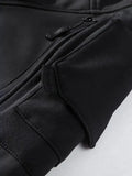 Men’s Hooded Tactical Soft Shell Jacket – Black Waterproof Windproof
