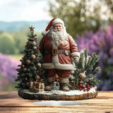 2D Acrylic Santa Claus Christmas Ornament