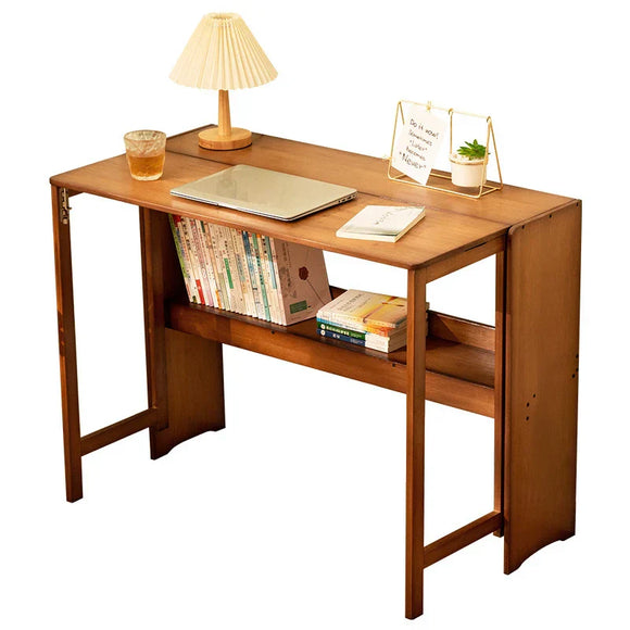 NNEOBA Folding Tawny Computer Table Desk - Multipurpose Bedside Workstation (103cm)