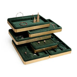 Metal Jewelry Display Tray – Multi-Color Storage Organizer for Rings, Earrings, Necklaces & Bracelets
