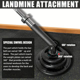 NNEOBA Heavy-Duty T-Bar Row Attachment – Universal Barbell Handle for Strength Training (Black)