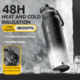 NNEOBA 1.5L Insulated Water Bottle Black