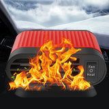 NNEOBA Electric Car Heater Cooling Fan  Windshield Defogger Demister Red