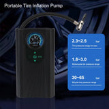 NNEOBA Handheld 12V Electric Air Compressor Quick Inflating Tire Pump Black
