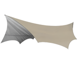 NNEOBA 5.1x5.1m Octagon Butterfly Camping Tarp Waterproof Khaki