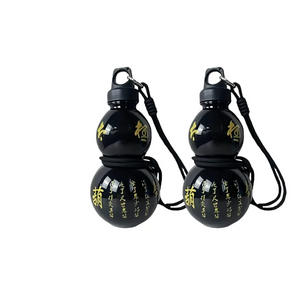 NNEOBA 2pcs 800ml Gourd Water Bottle Black