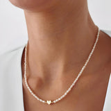 Freshwater Rice Pearl Necklace – 4mm Adjustable Pearl Necklace for Women