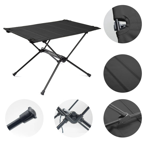 NNEOBA Camping Folding Roll-Up Table Black