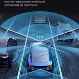 NNEOBA 2 Channel 1080P HD Dash Cam Triple Lens Car DVR Black