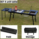 NNEOBA IGT 4-Unit Outdoor Camping Ultralight Folding Table Black