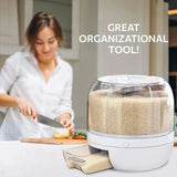 NNEOBA Rotating Rice Beans Grain Storage Container