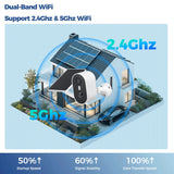 NNEOBA 2.5K Solar Security Camera – Wireless WiFi Outdoor Cam with AI Detection