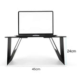 NNEOBA Portable Laptop Desk Stand: Foldable & Adjustable, Ideal for Bed, Couch, Office - Black