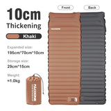 NNEOBA Ultralight Self-Inflating Sleeping Pad 10cm Thick Camping Air Mattress Khaki