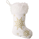 White Plush Christmas Stocking