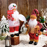 4Pcs Christmas Santa Claus Plush Doll Set Battery-Powered