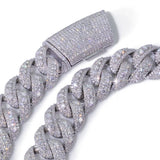 22mm Rose Gold Iced Miami Cuban Link Necklace – Zircon Hip-Hop Chain