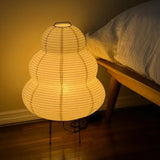 NNEOBA LED Rice Paper Desk Lamp Tricolor Dimming Bedside Light White