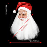 Bearded Santa Claus Latex Mask with Glasses 40×30 cm