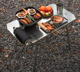 NNEOBA Outdoor Folding Table Heat-Resistant Silver