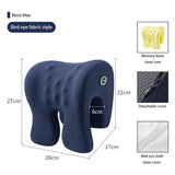 NNEOBA Orthopedic Memory Foam Nap Pillow Neck Support Desk Pillow Blue