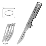 NNEOBA Titanium Folding Scalpel Knife Grey