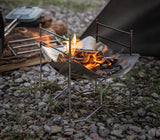 NNEOBA Portable Stainless Steel Folding BBQ Grill Stove Silver