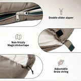 NNEOBA Mummy Sleeping Bag Lightweight Polyester Fill Brown